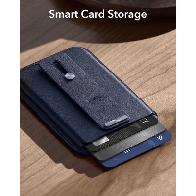 Wallet Magsafe Leather Grip Esr - Dark Blue